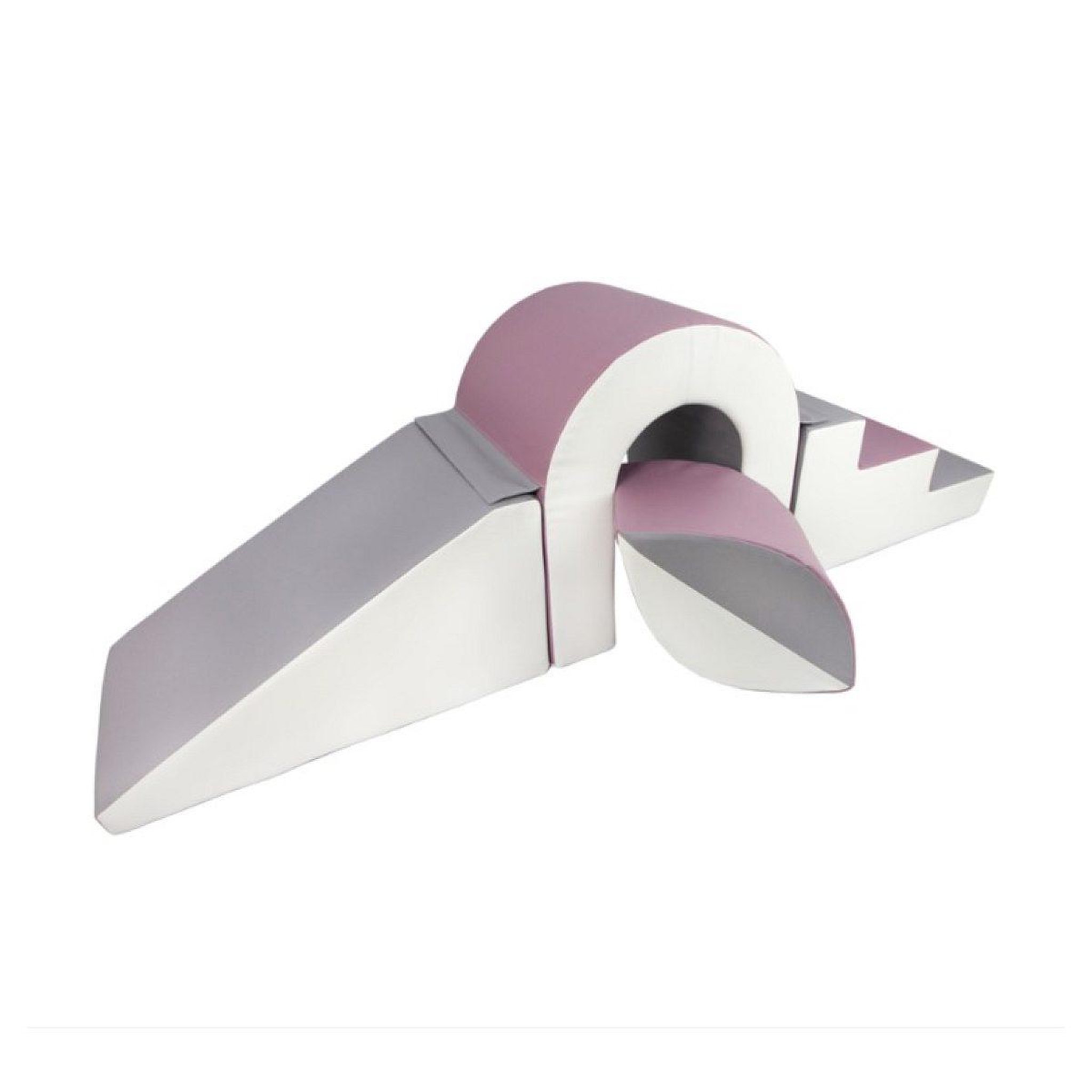 VELINDA Set de blocs en mousse 4 éléments blanc gris violet