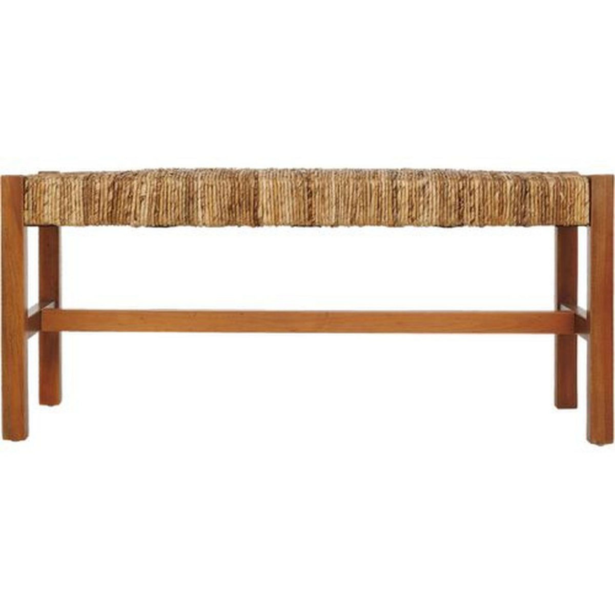 ATMOSPHERA Banc 2 places avec assise tressée en bois SIDOAN - Marron