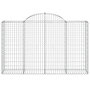 Voir la diapositive 4 : VIDAXL Paniers a gabions arques 9 pcs 200x50x120/140 cm Fer galvanise