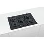 Voir la diapositive 5 : BOSCH Table verre gaz 75cm 5 feux noir semi-fleur de plan - ppq7a6b20