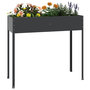Voir la diapositive 3 : VIDAXL Jardiniere Anthracite 100,5x40,5x90 cm Acier galvanise