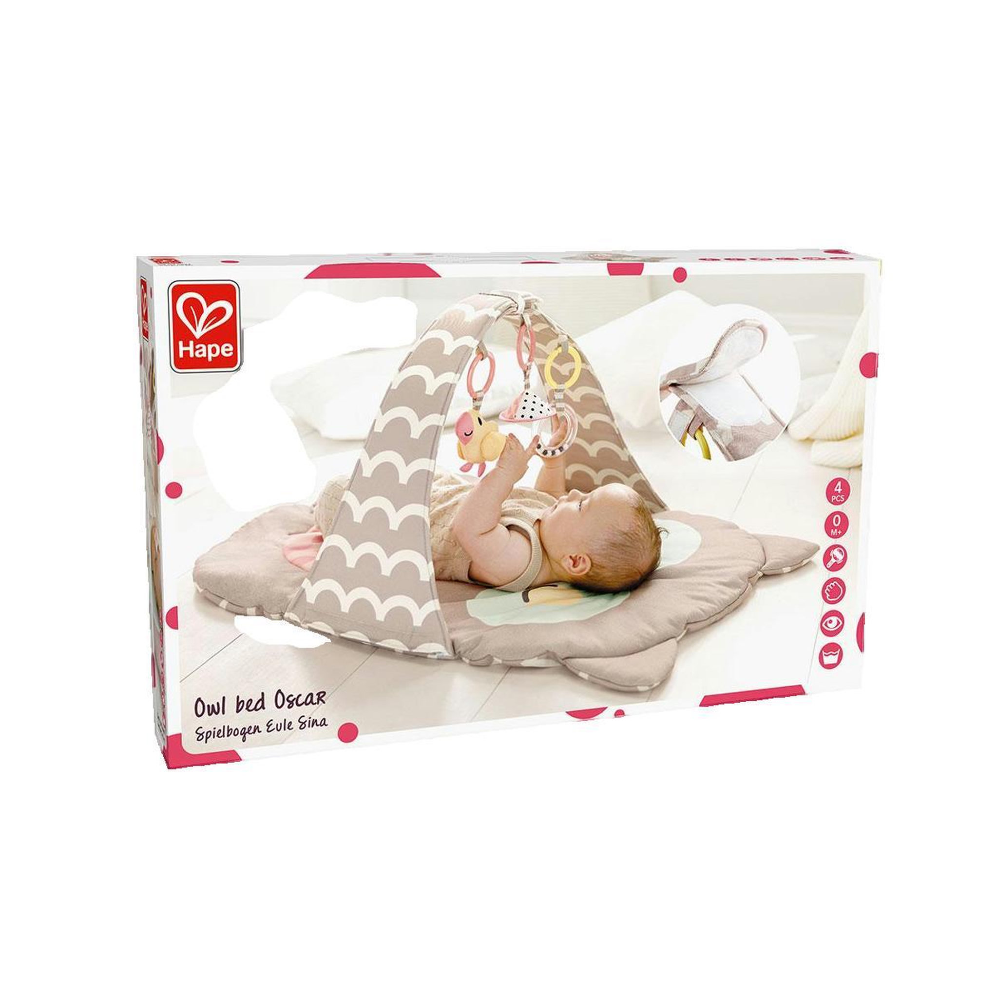 Voir la diapositive 3 : Hape Tapis d'éveil Hape Chouette pastel