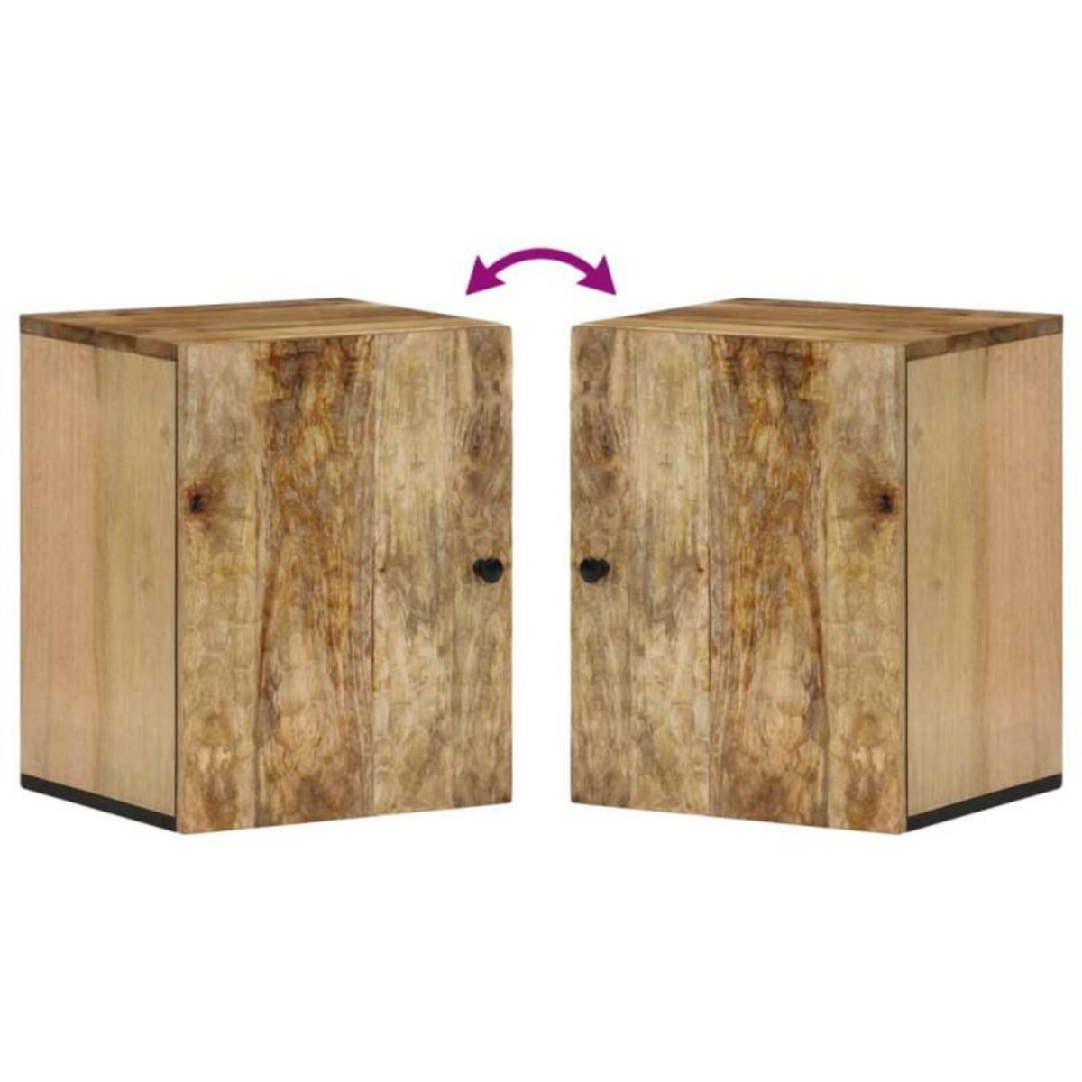 VIDAXL Armoire de salle de bain murale 38x33x48cm bois massif manguier