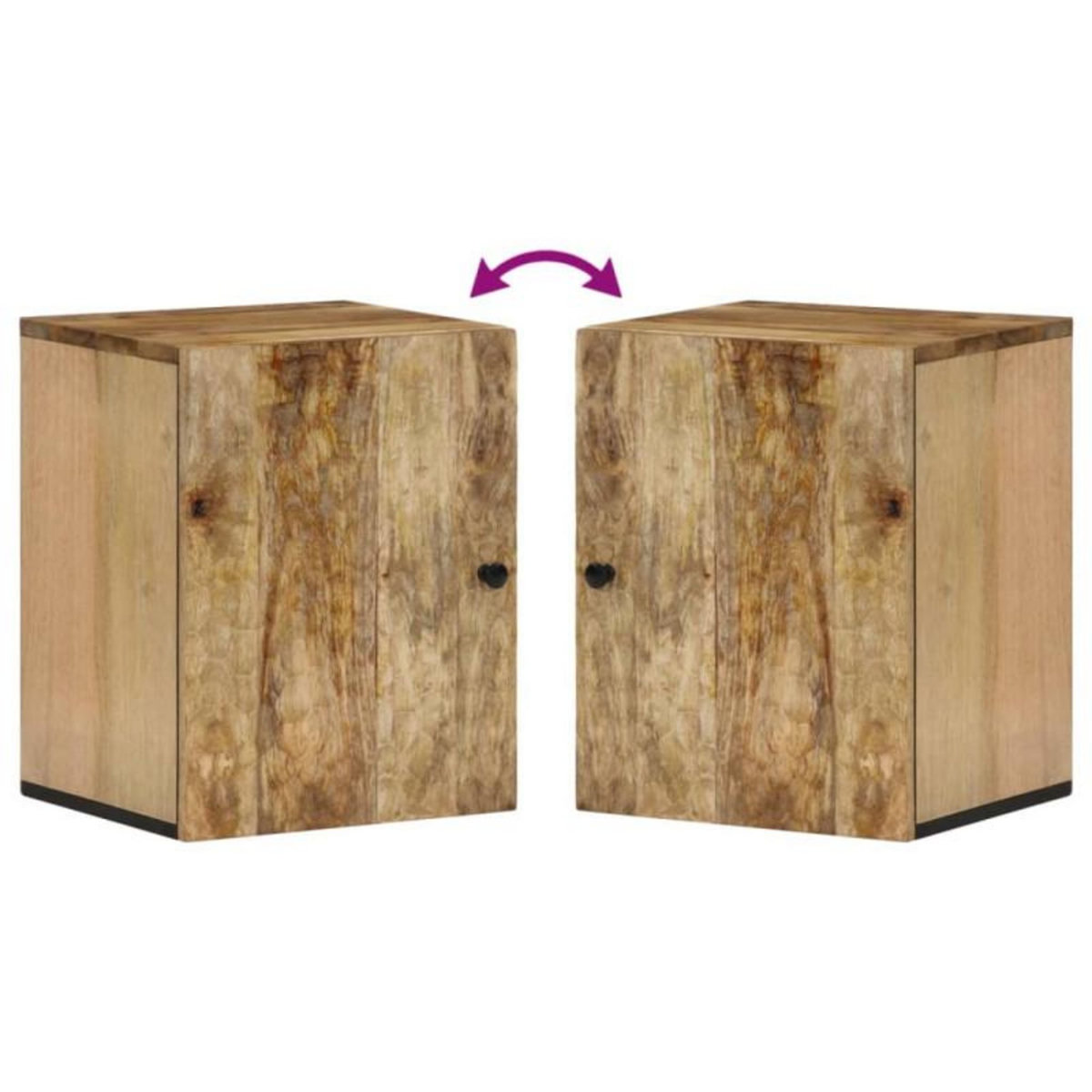 VIDAXL Armoire de salle de bain murale 38x33x48cm bois massif manguier