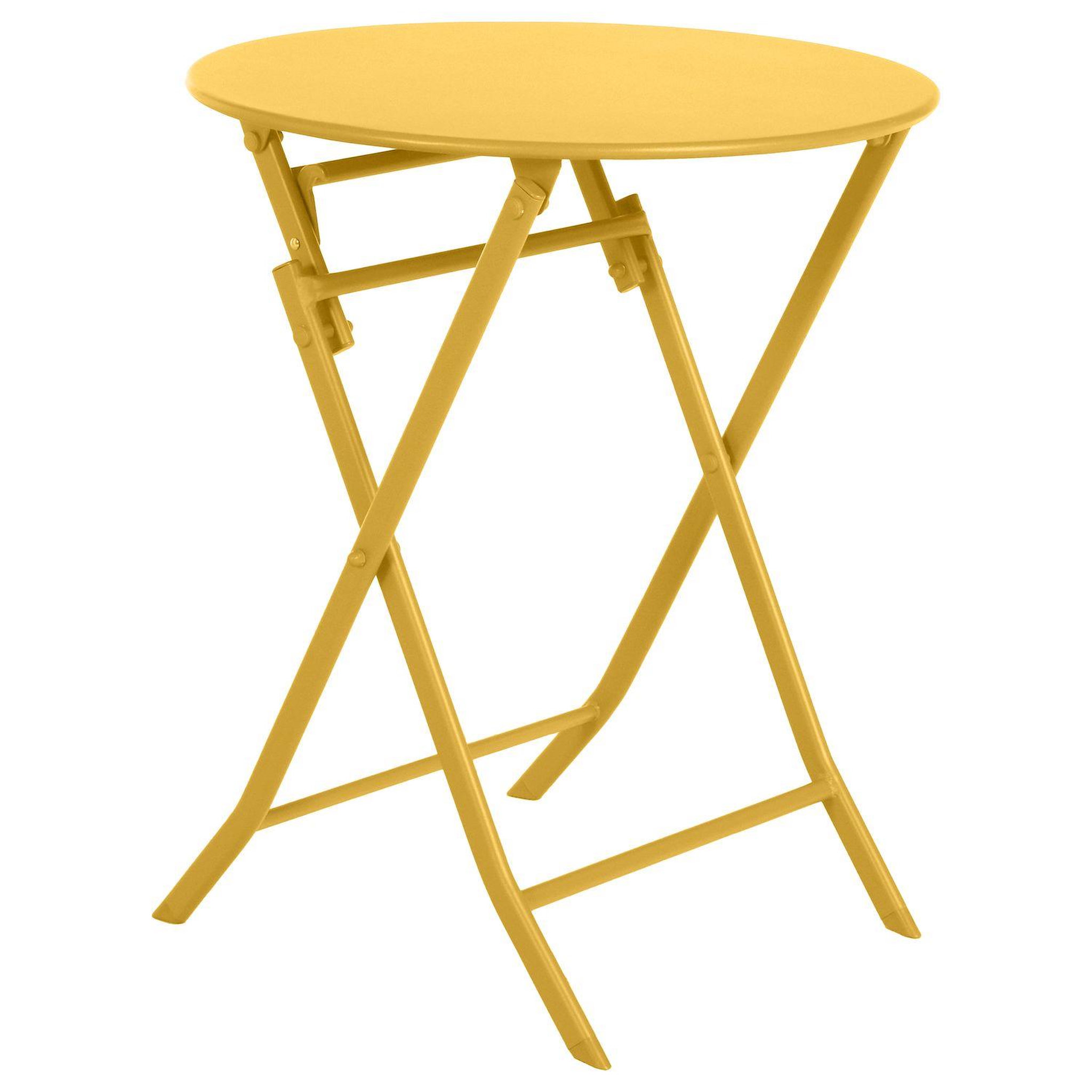 Voir la diapositive 1 : HESPERIDE Table de jardin pliante ronde greensboro - 2 places