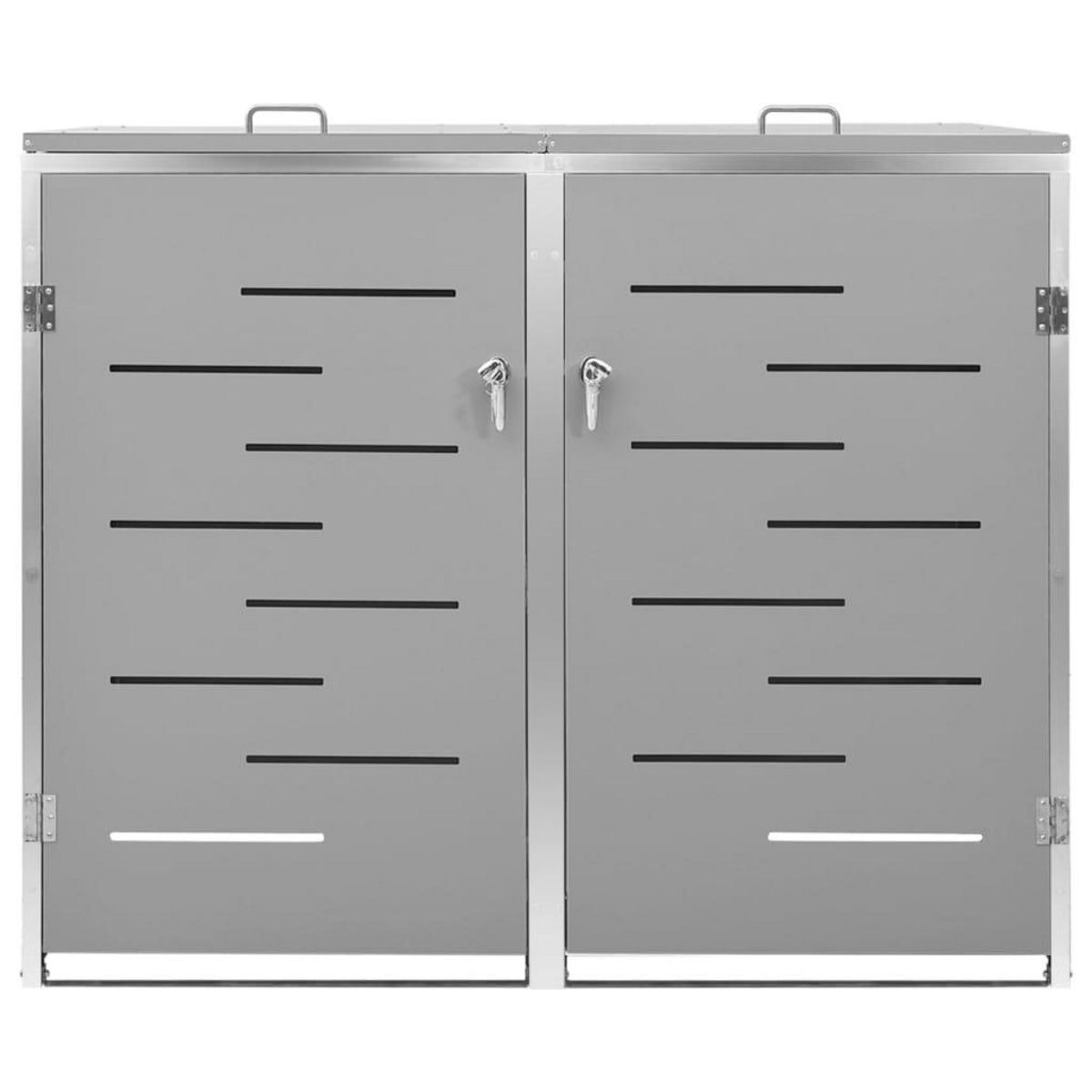 VIDAXL Abri pour deux poubelles 138x77,5x112,5 cm Inox