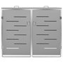 Voir la diapositive 3 : VIDAXL Abri pour deux poubelles 138x77,5x112,5 cm Inox