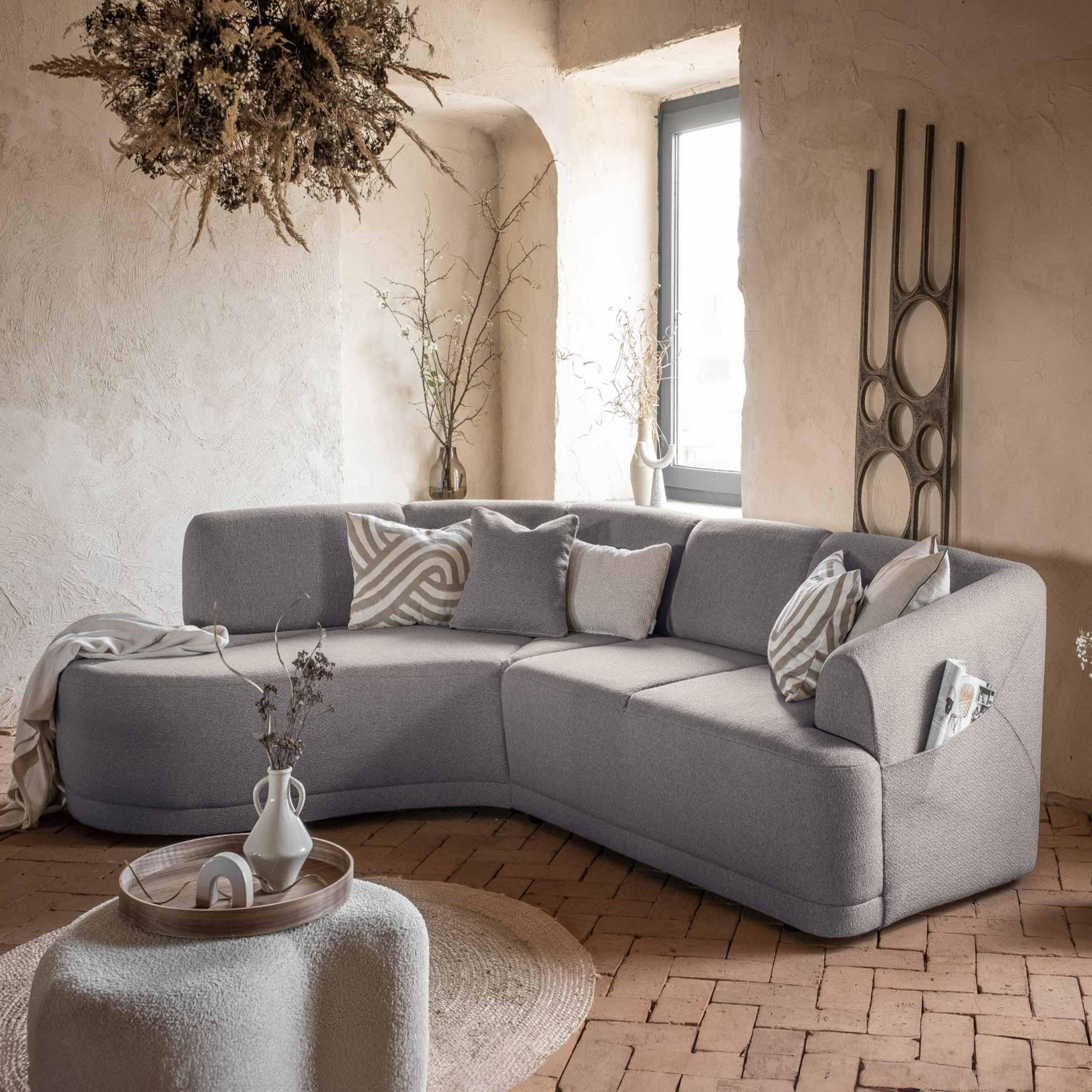 Voir la diapositive 2 : BEST MOBILIER Siena - canapé d'angle gauche - 5 places - en tissu