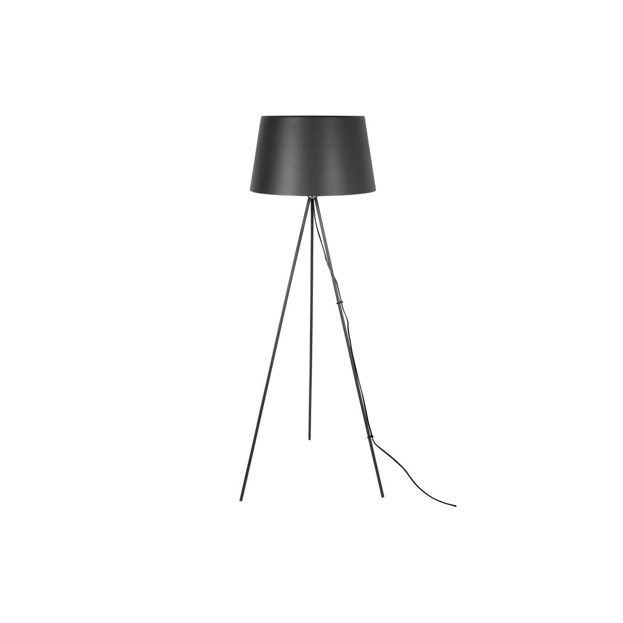 Leitmotiv Lampadaire trépied moderne en métal Classy - H. 155 cm. Coloris disponibles : Noir, Gris
