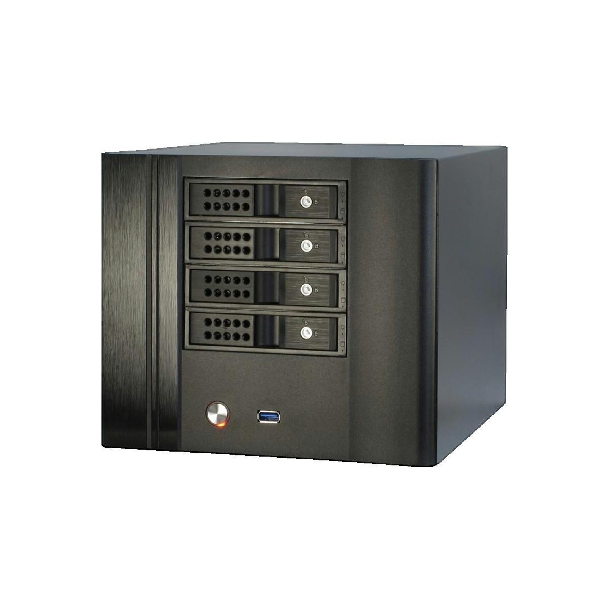 Voir la diapositive 3 : INTEC Boîtier de PC Mini ITX Inter-Tech IPC SC-4004 Noir