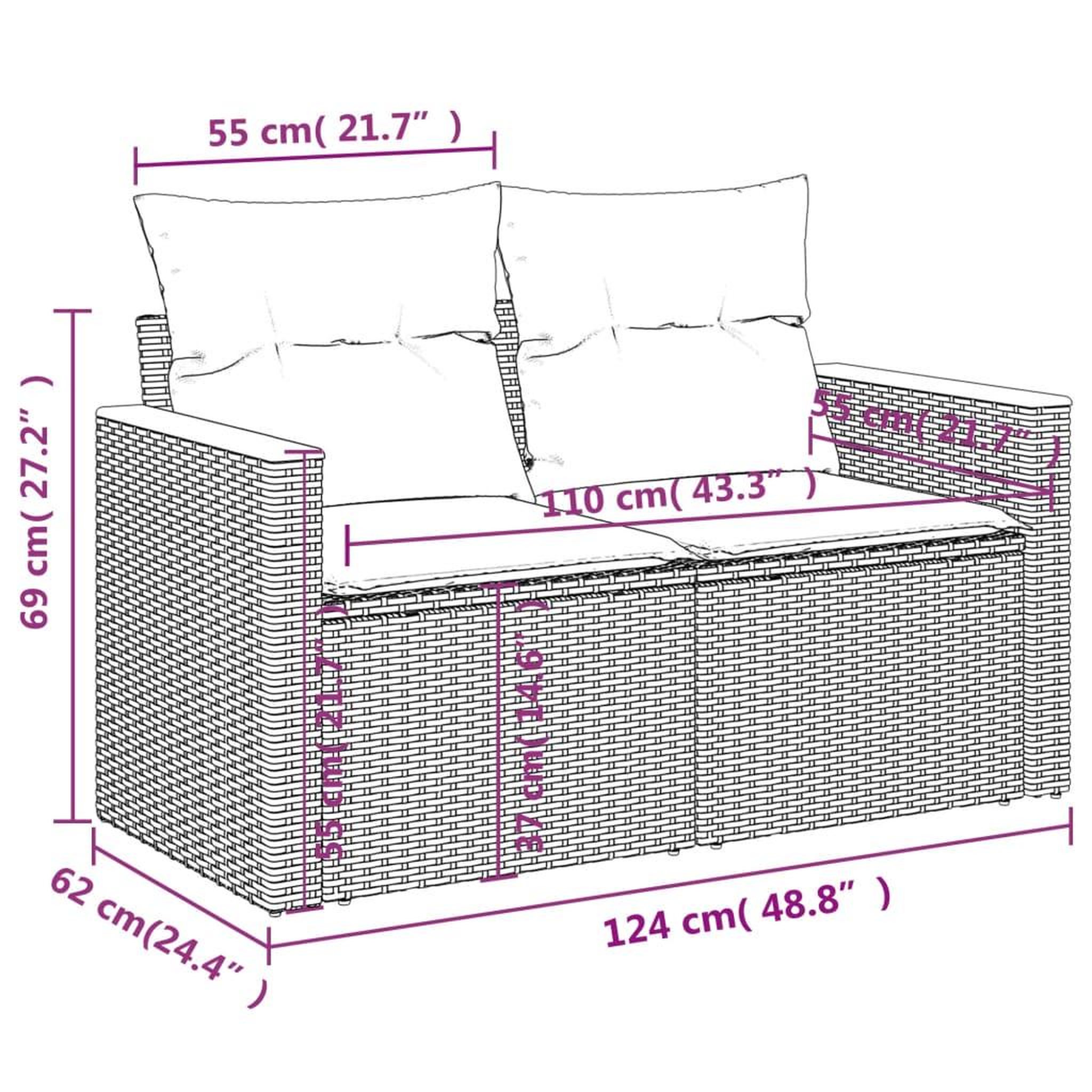Voir la diapositive 6 : VIDAXL Salon de jardin 5 pcs avec coussins noir resine tressee