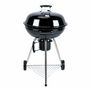 Voir la diapositive 6 : SWEEEK Barbecue charbon de bois Ø57cm - Georges - Noir émaillé. barbecue avec aérateurs. émaillé. fumoir. récupérateur de cendres