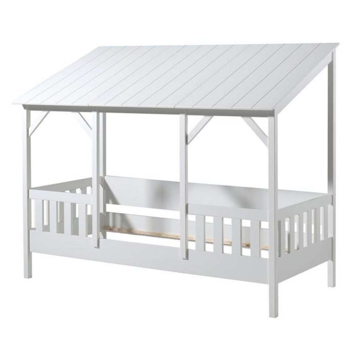 Paris Prix Lit Cabane Enfant en Bois  Housebed III  90x200cm Blanc