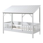 Paris Prix Lit Cabane Enfant en Bois  Housebed III  90x200cm Blanc