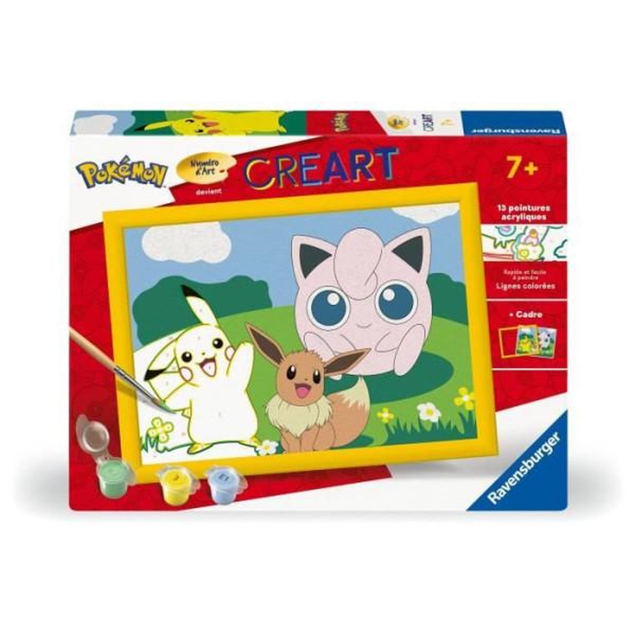 RAVENSBURGER Creart kids 18x24cm pokemon, kit de peinture par numéros numéro d'art, des 7 ans, 25839, ravensburger