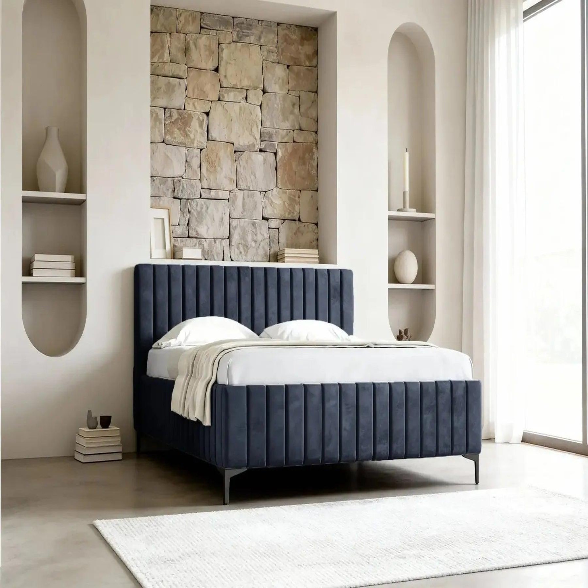 Voir la diapositive 5 : CASANOVA PARIS Eden - lit coffre tissu velours