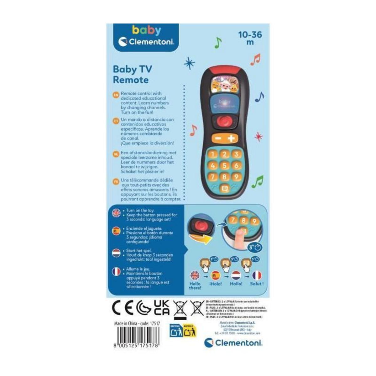 CLEMENTONI La télécommande de Bébé parlant CLEMENTONI