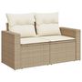 Voir la diapositive 3 : VIDAXL Salon de jardin avec coussins 14 pcs beige resine tressee