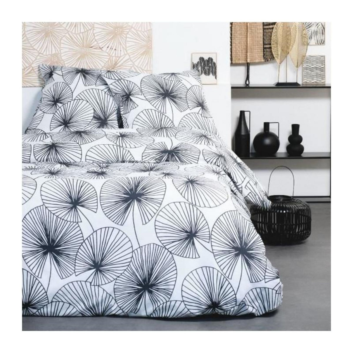 Today Parure de lit - TODAY Sunshine - 260x240cm - 2 personnes - coton imprimé floral