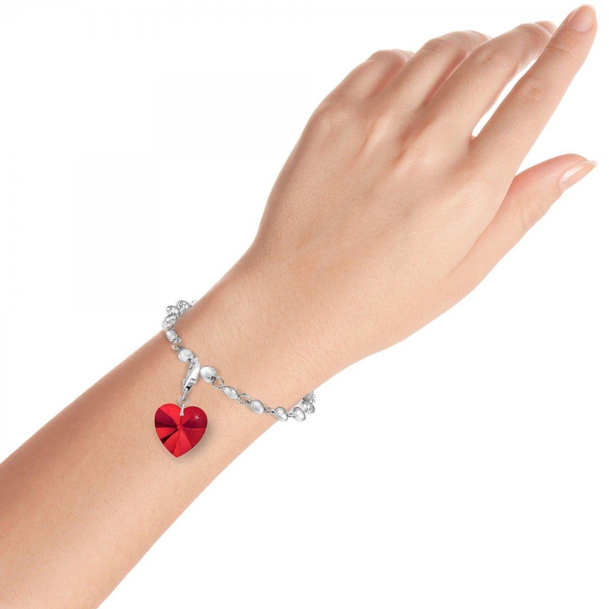 Voir la diapositive 2 : SC CRYSTAL Charm coeur rouge SC Crystal orné de Cristaux scintillants