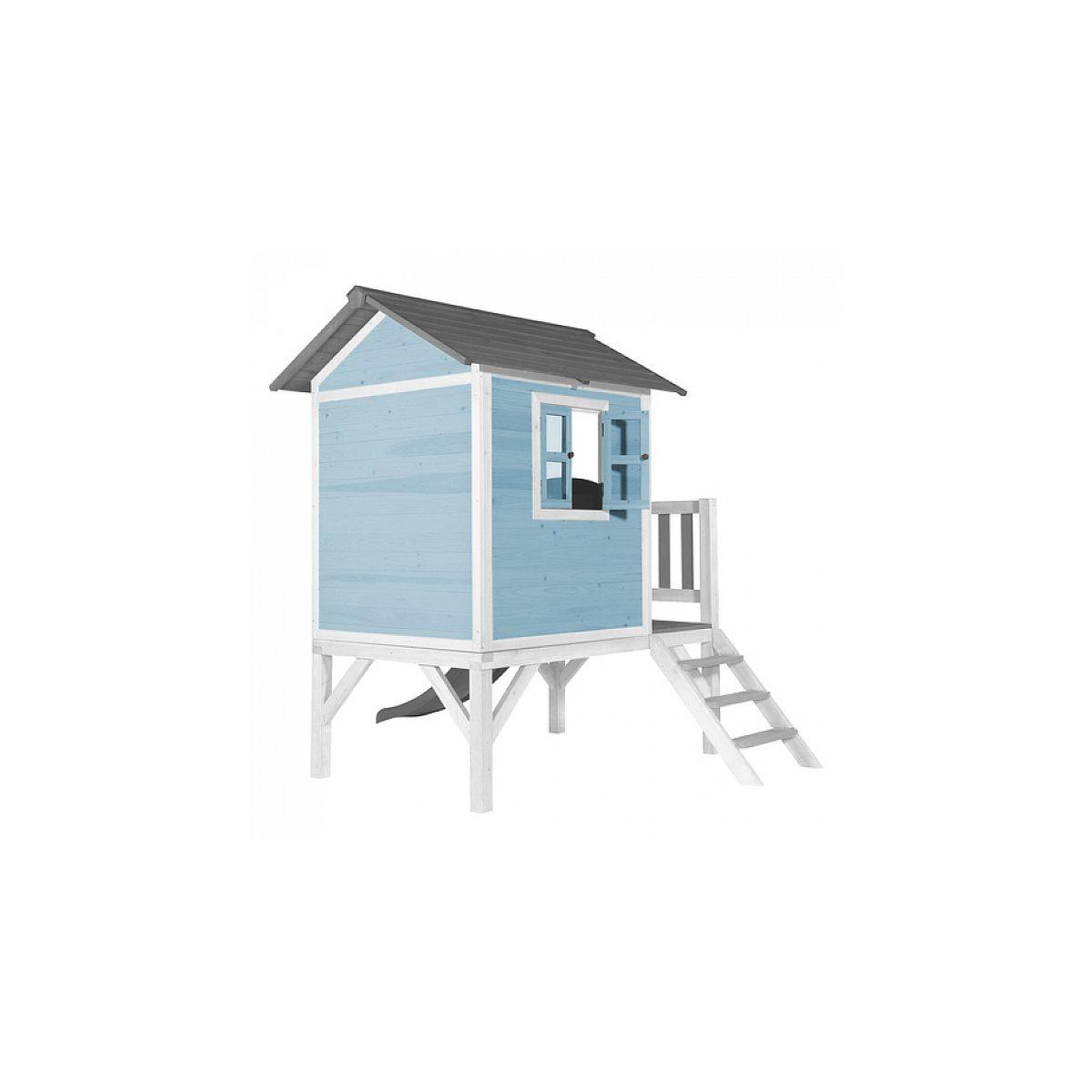 Voir la diapositive 4 : Axi House Axi beach lodge xl maisonnette caribbean bleu toboggan gris