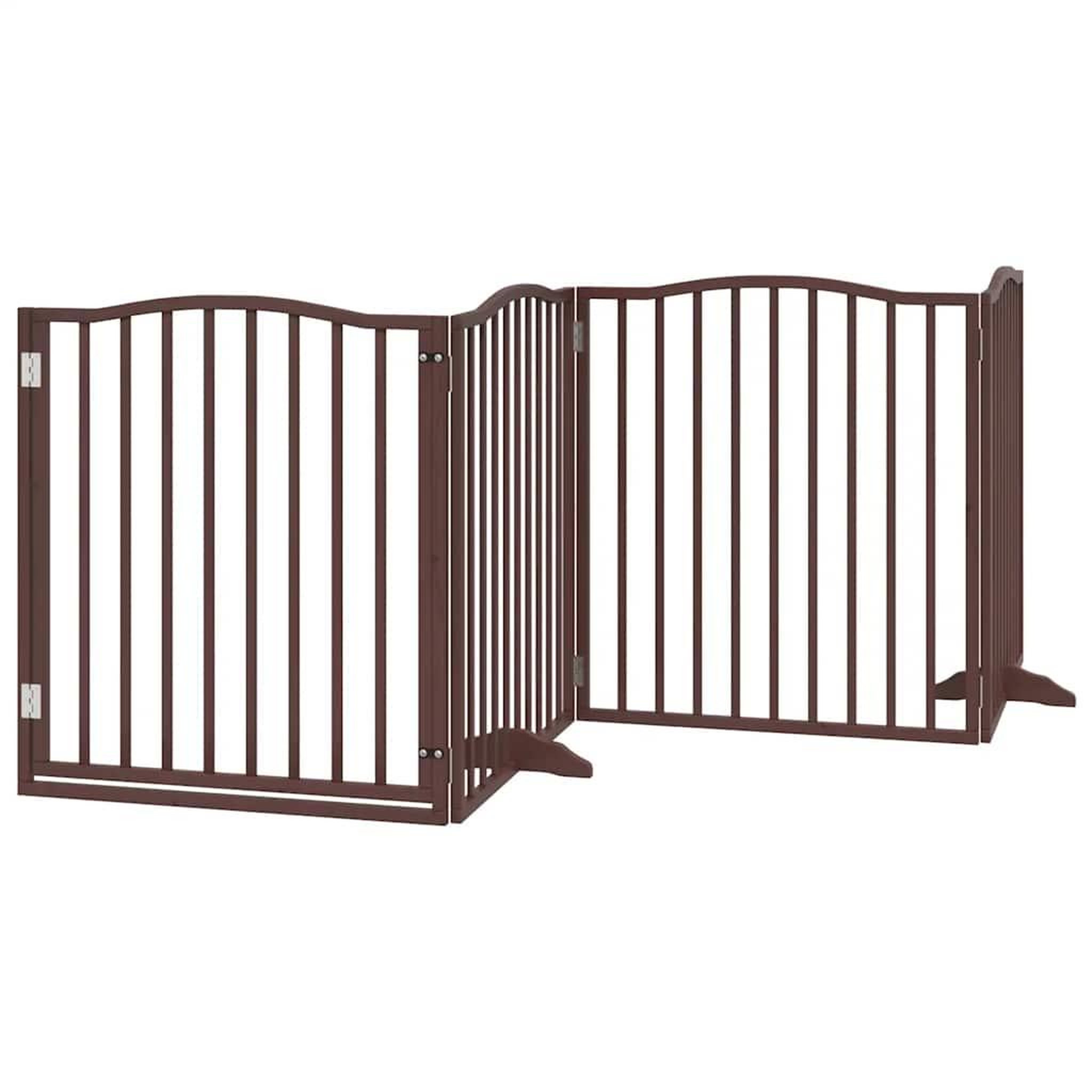 Voir la diapositive 4 : VIDAXL Barriere pour chien porte pliable 10 panneaux bois de peuplier