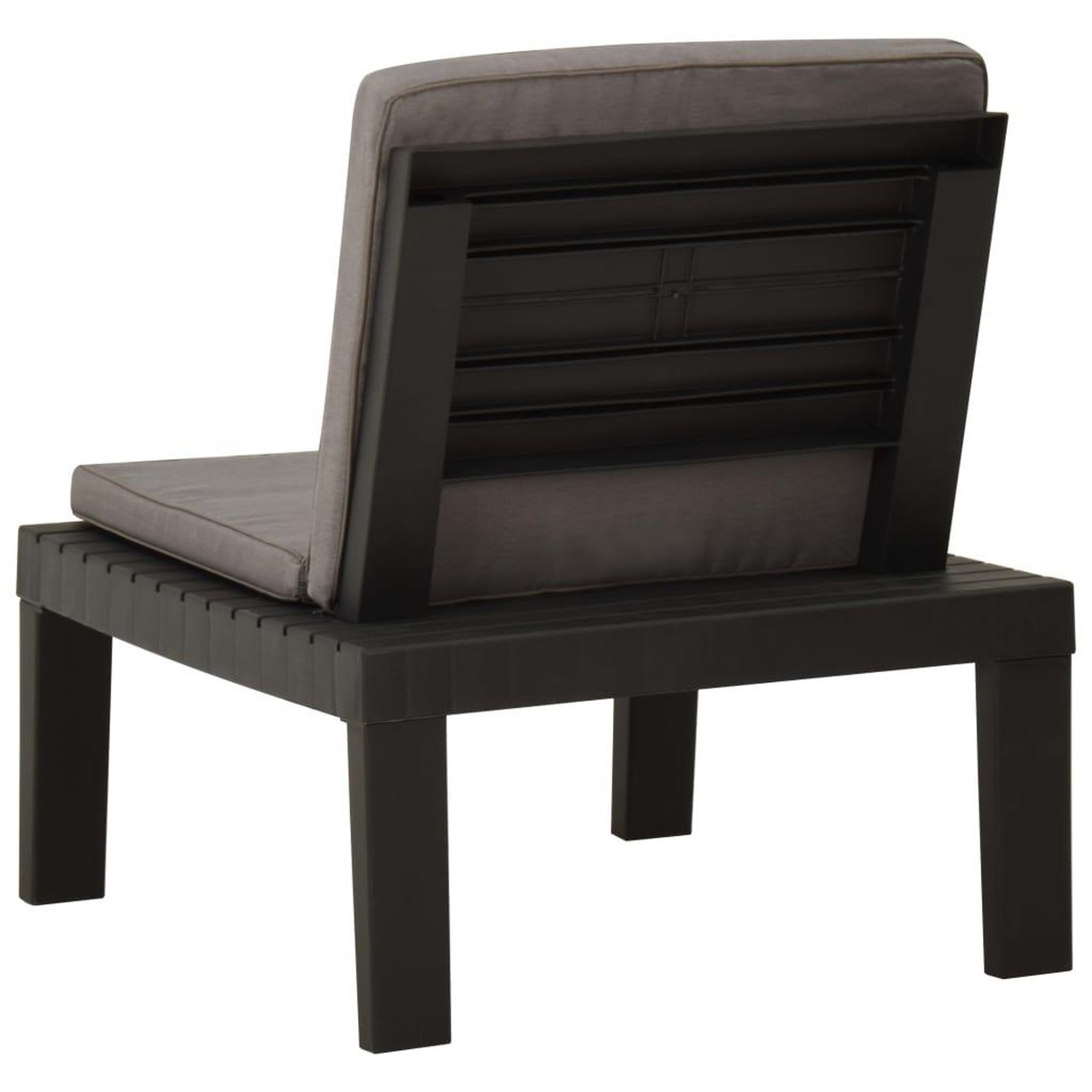Voir la diapositive 4 : VIDAXL Chaise de salon de jardin avec coussin Plastique Gris