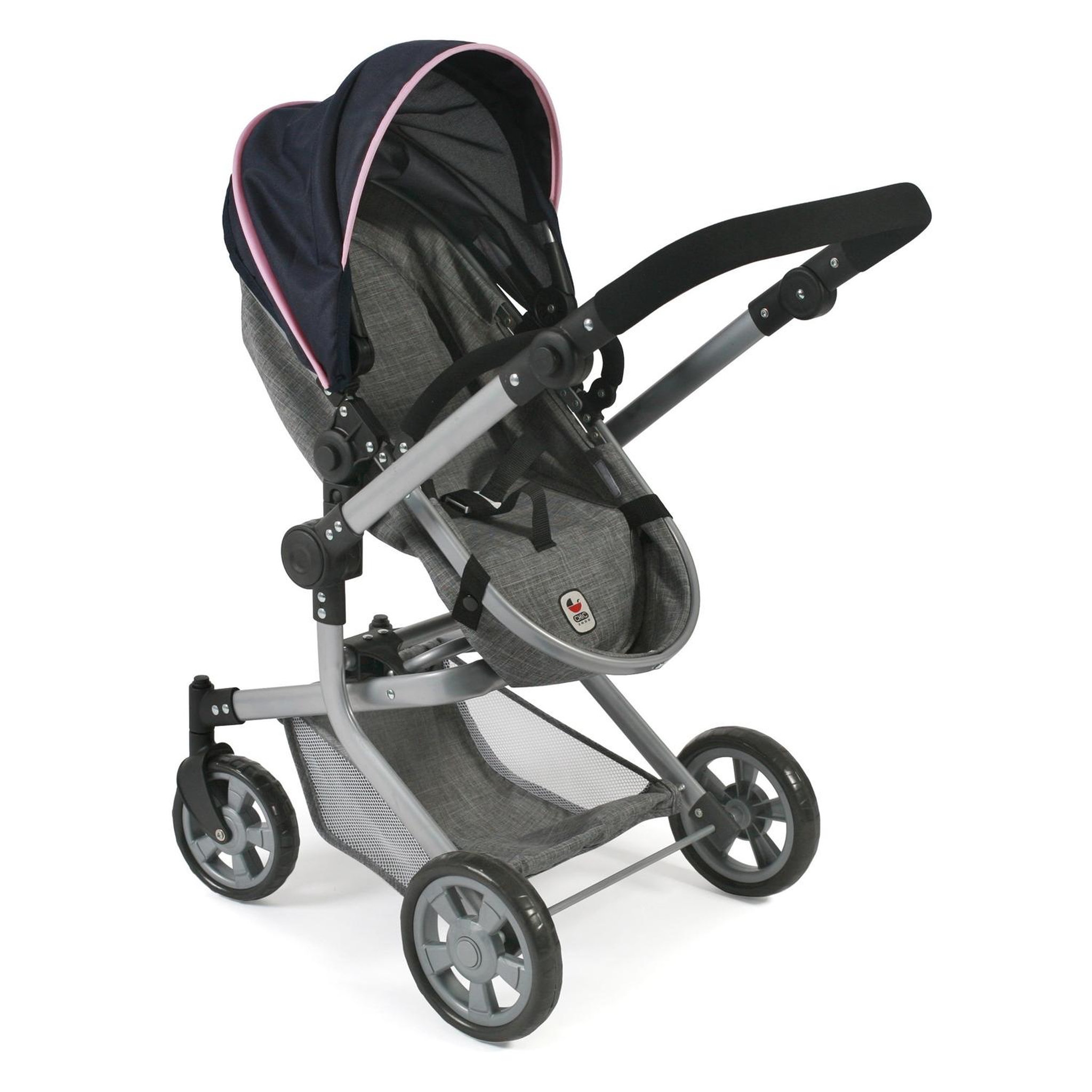 Voir la diapositive 4 : BAYER CHIC 2000 Poussette combinée Mika, gris - bleu foncé