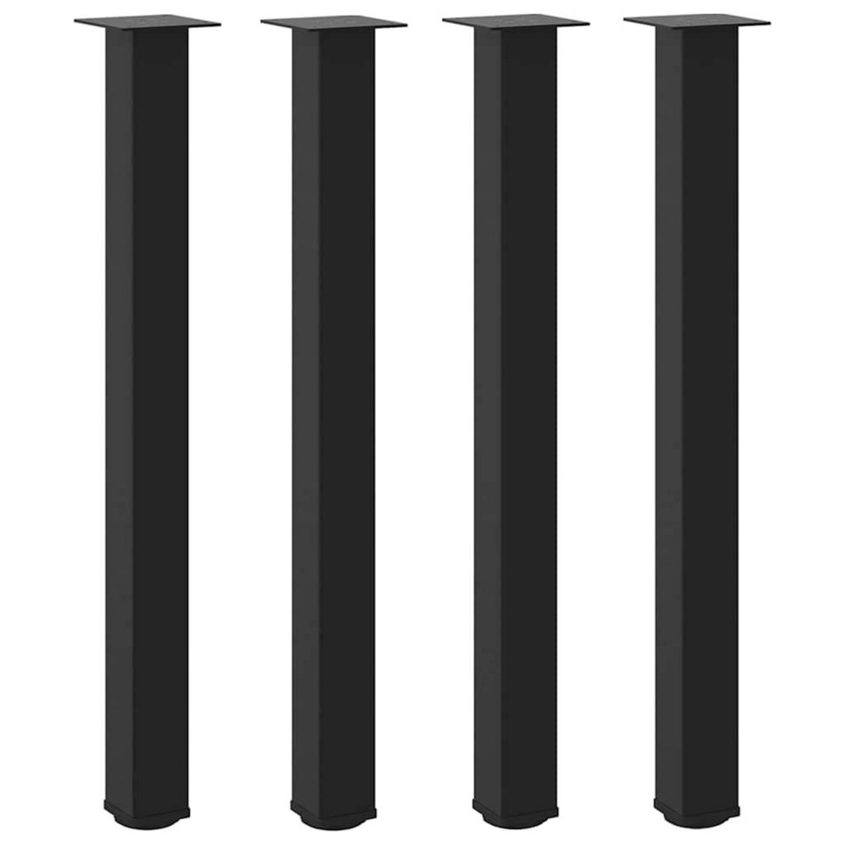 VIDAXL Pieds de table basse 4 pcs noir 90-92 cm acier
