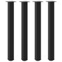 Voir la diapositive 2 : VIDAXL Pieds de table basse 4 pcs noir 90-92 cm acier