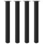 Voir la diapositive 2 : VIDAXL Pieds de table basse 4 pcs noir 90-92 cm acier