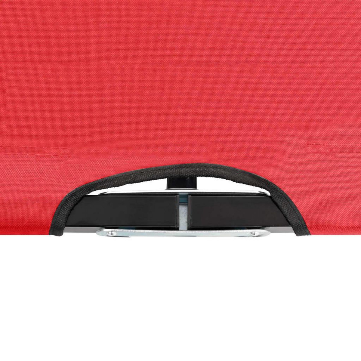 VIDAXL Chaise longue pliable 2 places rouge Acier