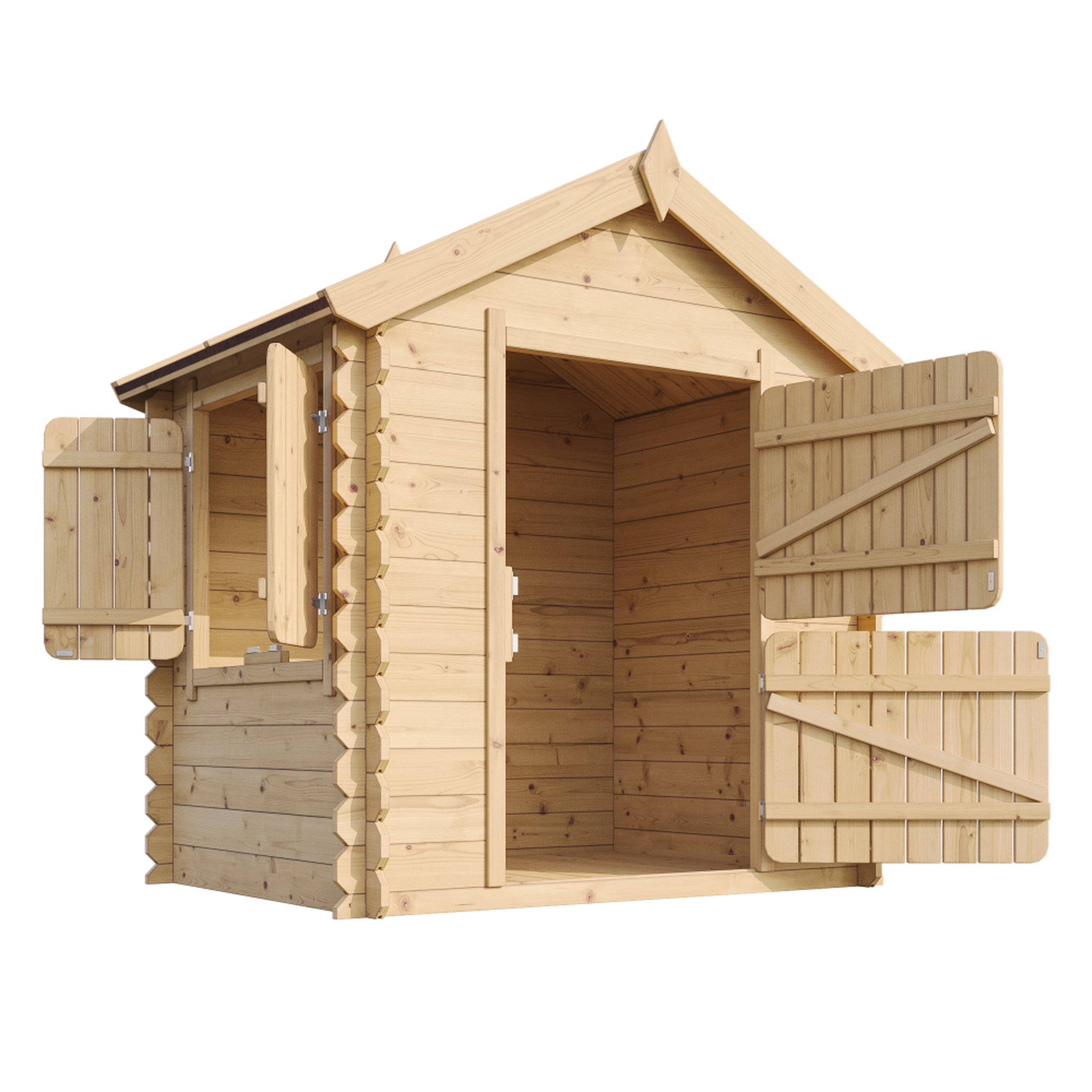 Voir la diapositive 3 : TIMBELA Cabane enfant exterieur 1.1m2 - maisonnette en bois pour enfants avec plancher 146x112xh145cm m516