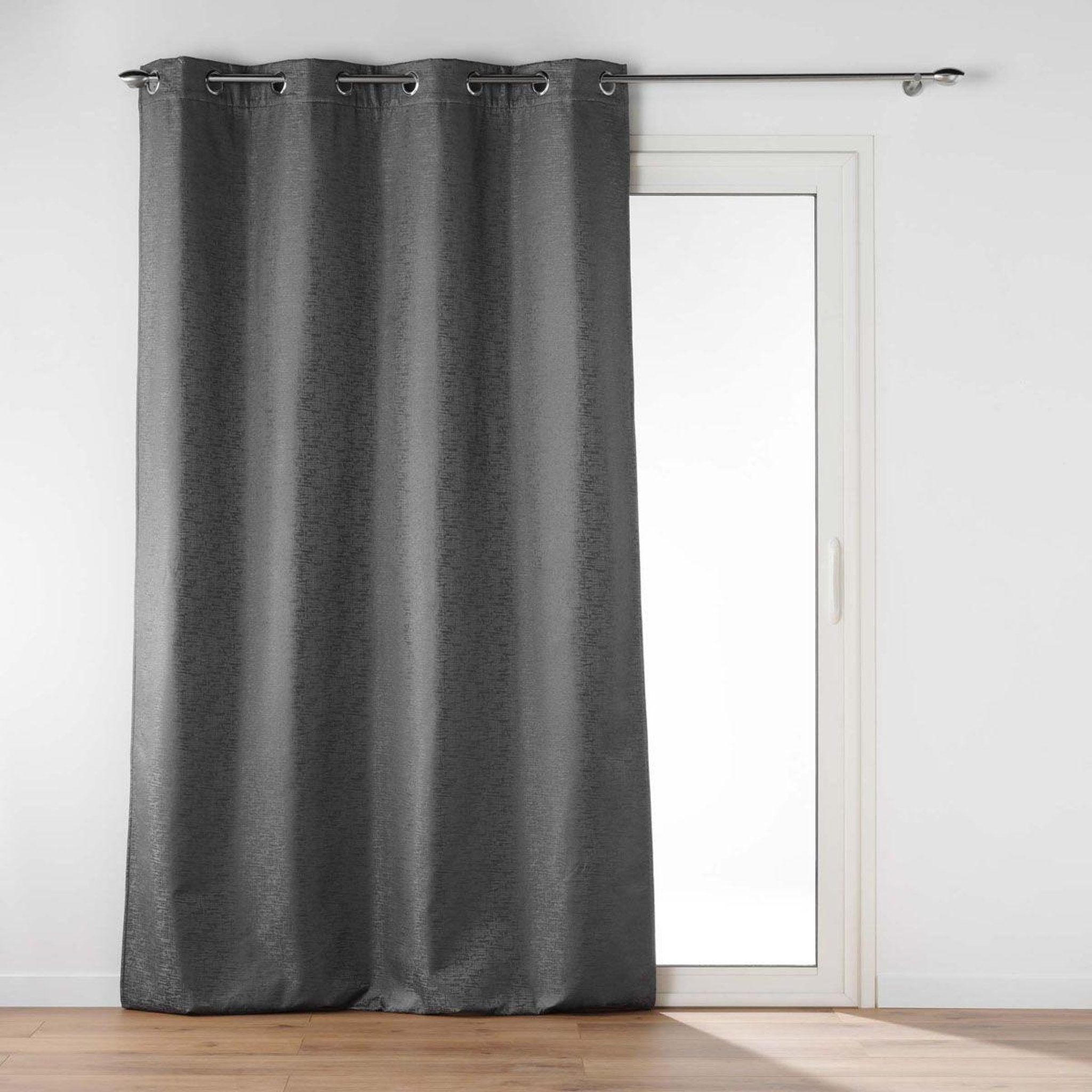 Douceur d'Intérieur Rideau isolant thermique  polarine  140x260cm anthracite