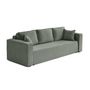 Voir la diapositive 5 : BEST MOBILIER Topaze - canapé 3 places - convertible avec coffre - en tissu velours relief