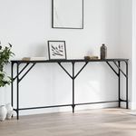 VIDAXL Table console noir 180x23x75 cm bois d'ingenierie
