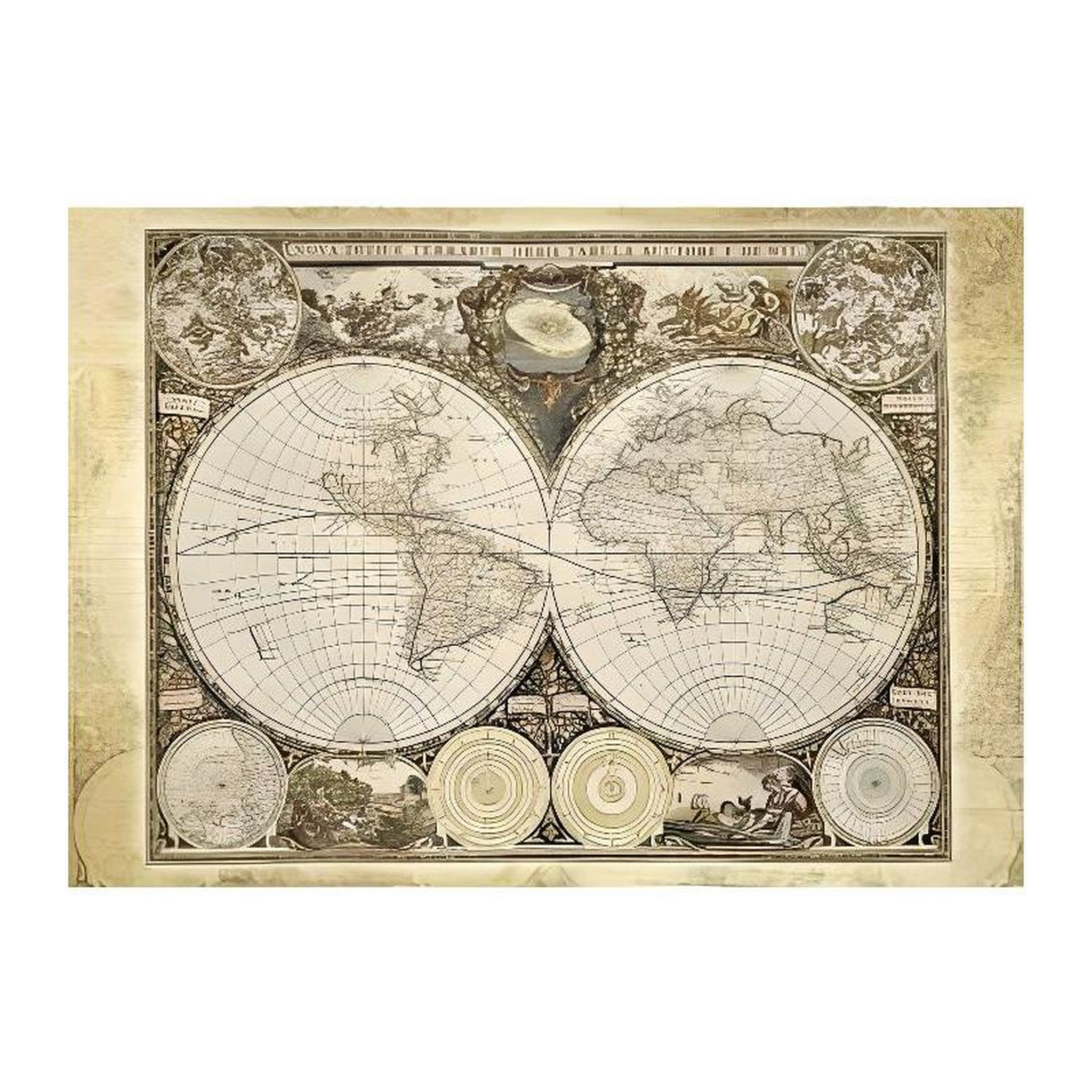 GENERIQUE Puzzle 2000 pièces Mappemonde historique carte du monde – Schmidt Spiele