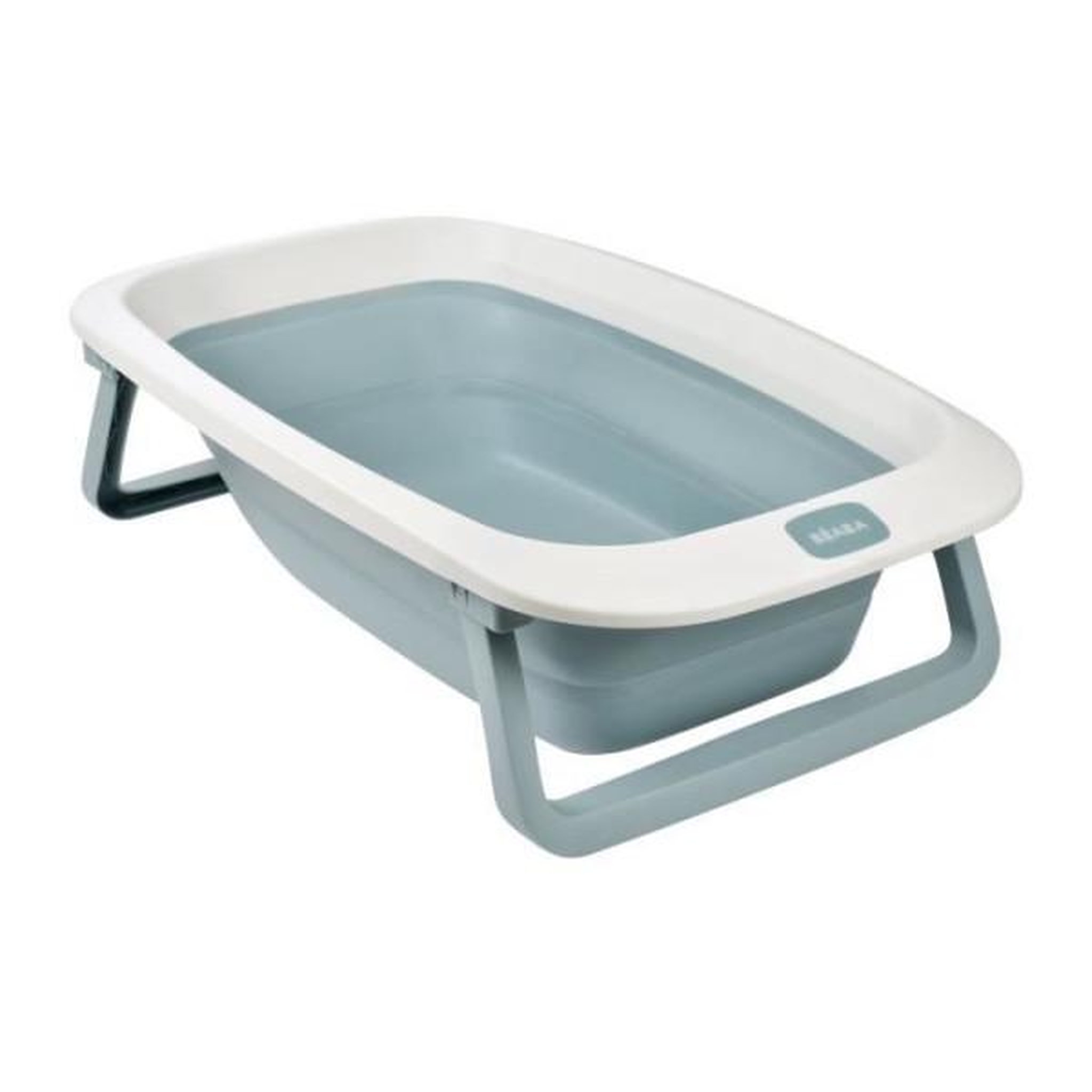 MARKET24 BÉABA - Baignoire Pliable bébé - Ultra Compacte - Pieds antidérapants - Bouchon de vidange - Eazy Pop Camélé'O - 29L - Ble