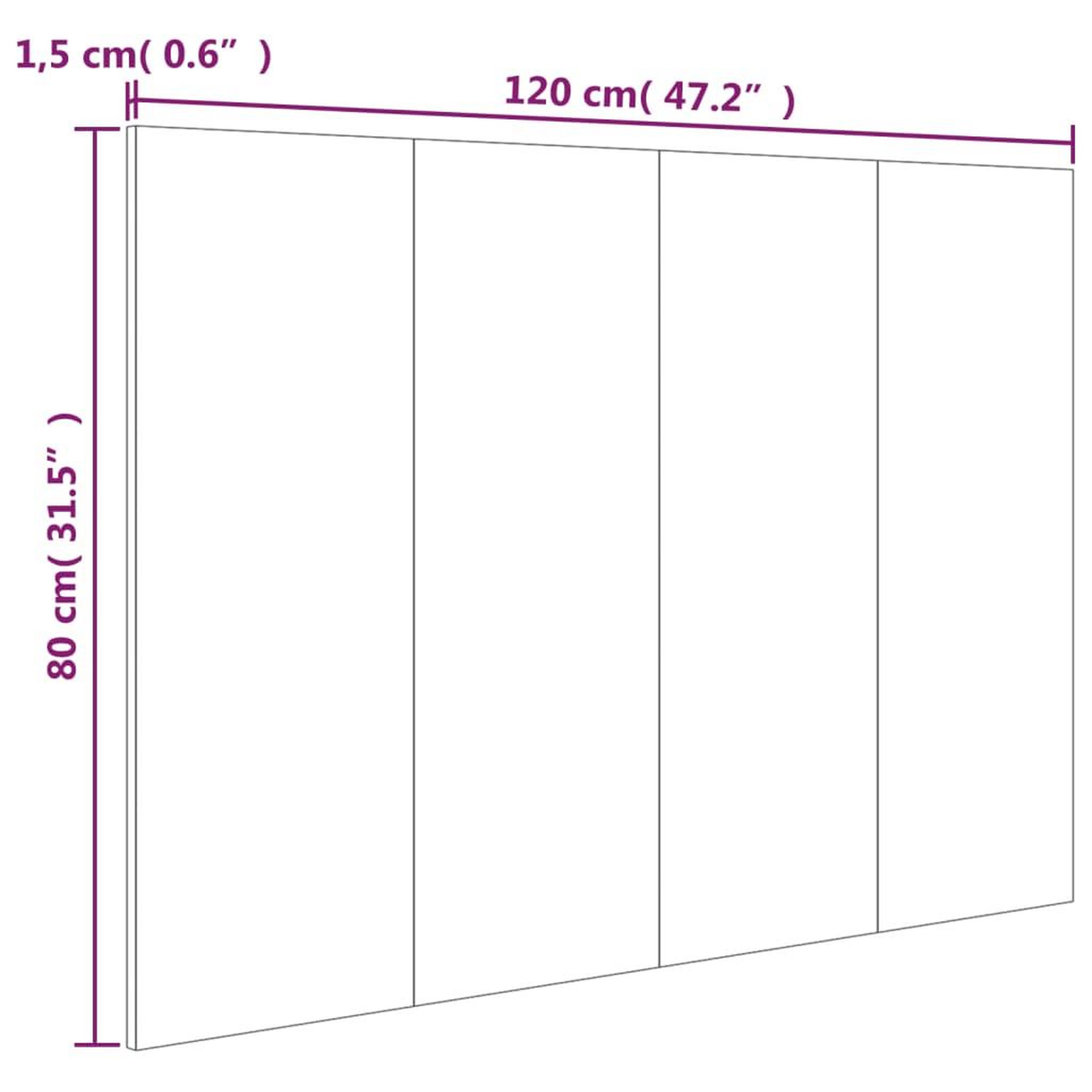 Voir la diapositive 6 : VIDAXL Tete de lit Noir 120x1,5x80 cm Bois d'ingenierie