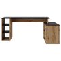 Voir la diapositive 2 : Bureau d'angle 3 tiroirs et rangements L183cm ESTEBAN