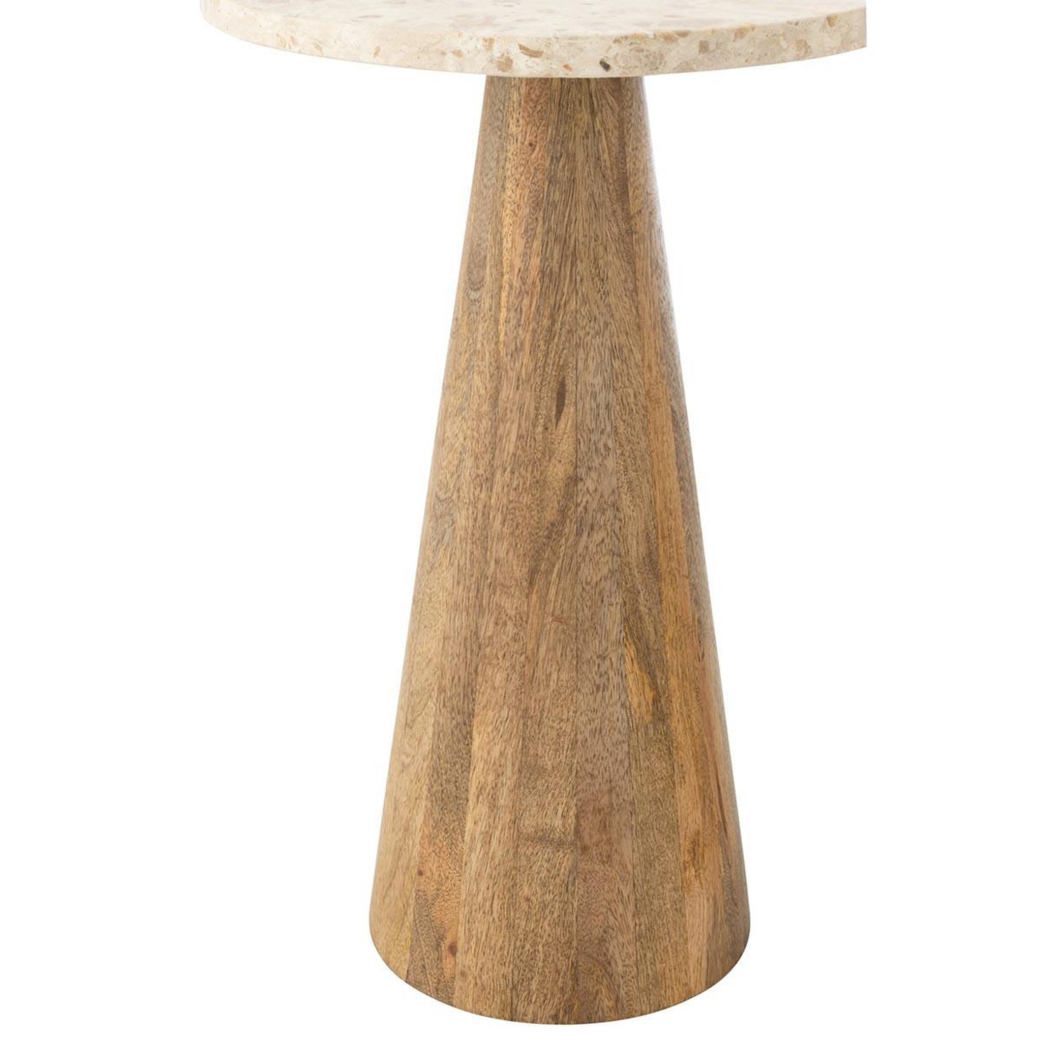 Voir la diapositive 2 : J-LINE Lot de 2 tables d'appoint en marbre  eula  53cm beige