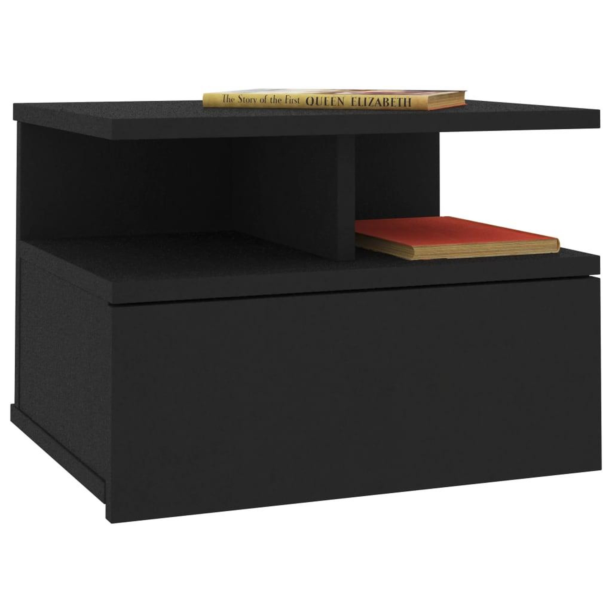 Voir la diapositive 3 : VIDAXL Tables de chevet flottantes 2 pcs Noir Bois d'ingenierie
