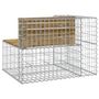 Voir la diapositive 5 : VIDAXL Banc de jardin design gabion 92x71x65,5cm bois de pin impregne