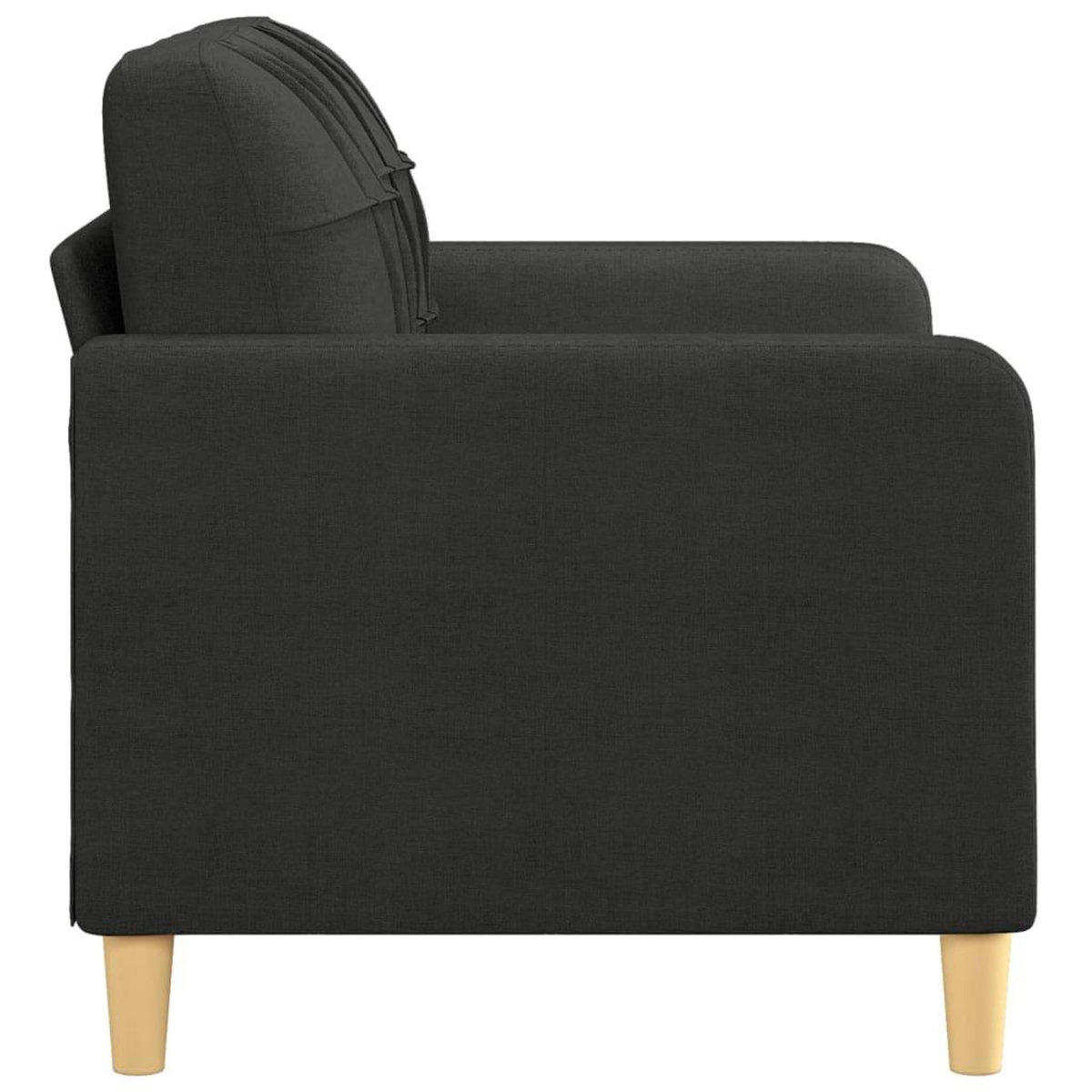 VIDAXL Canape a 2 places Noir 120 cm Tissu