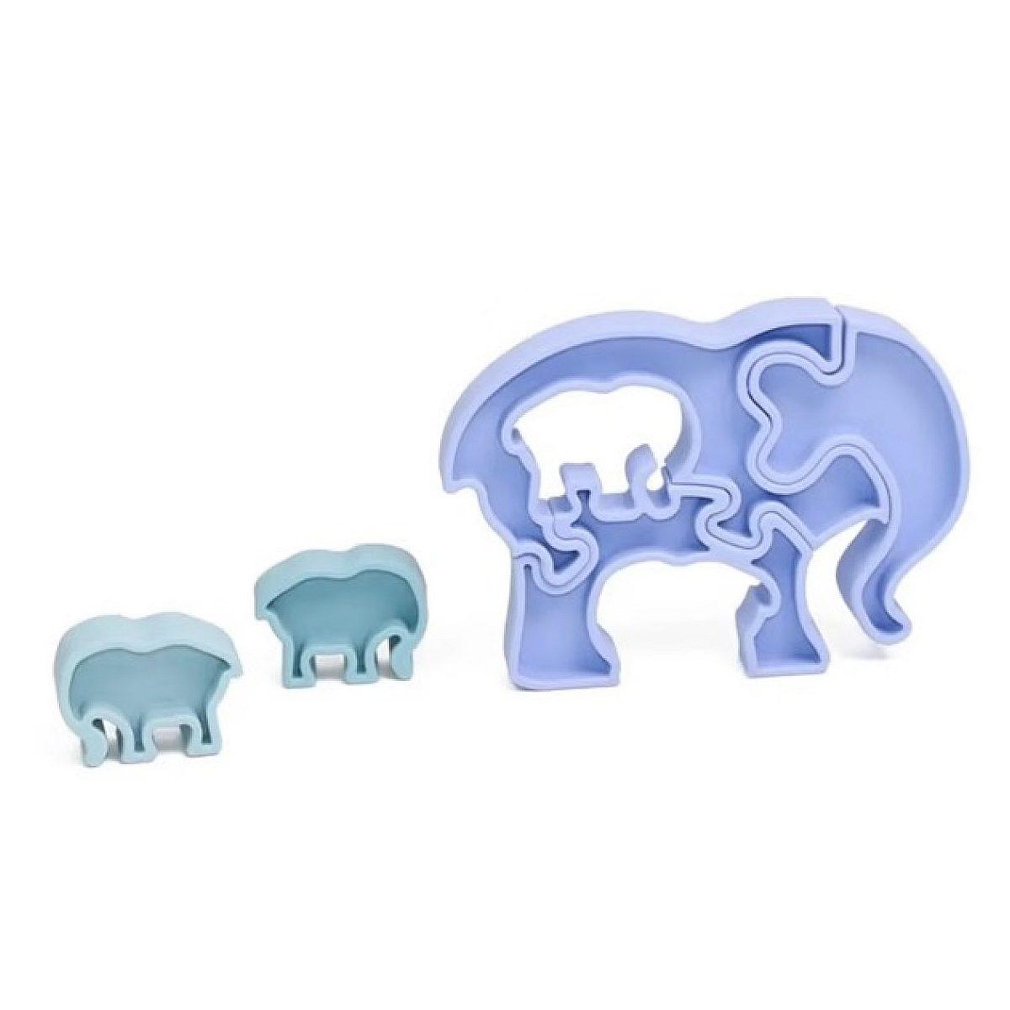 Voir la diapositive 2 : PETIKIDS 41013 puzzle 3d elephant bleu en silicone