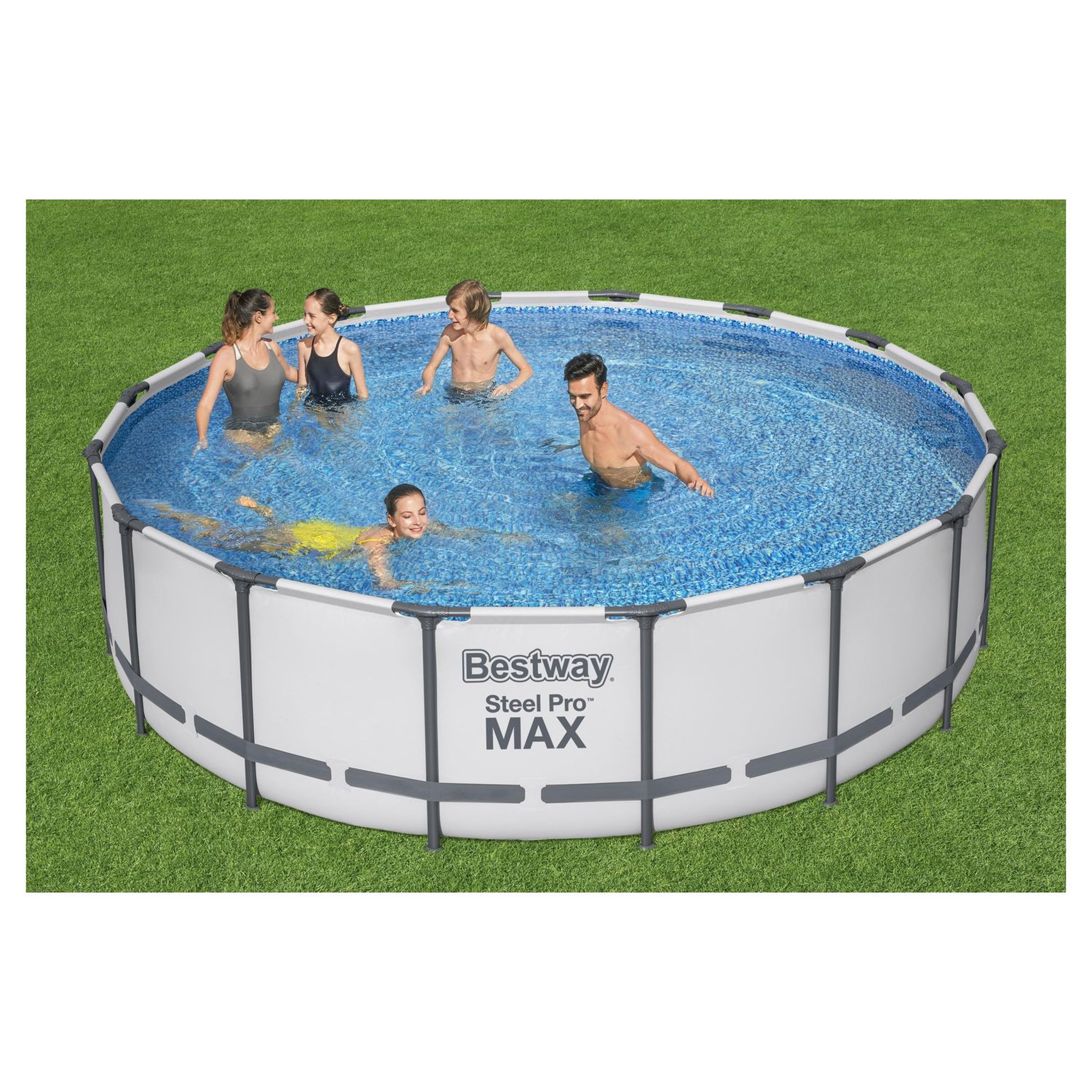 Voir la diapositive 1 : BESTWAY Piscine tubulaire ronde 488x122cm Steel Pro Max&trade;