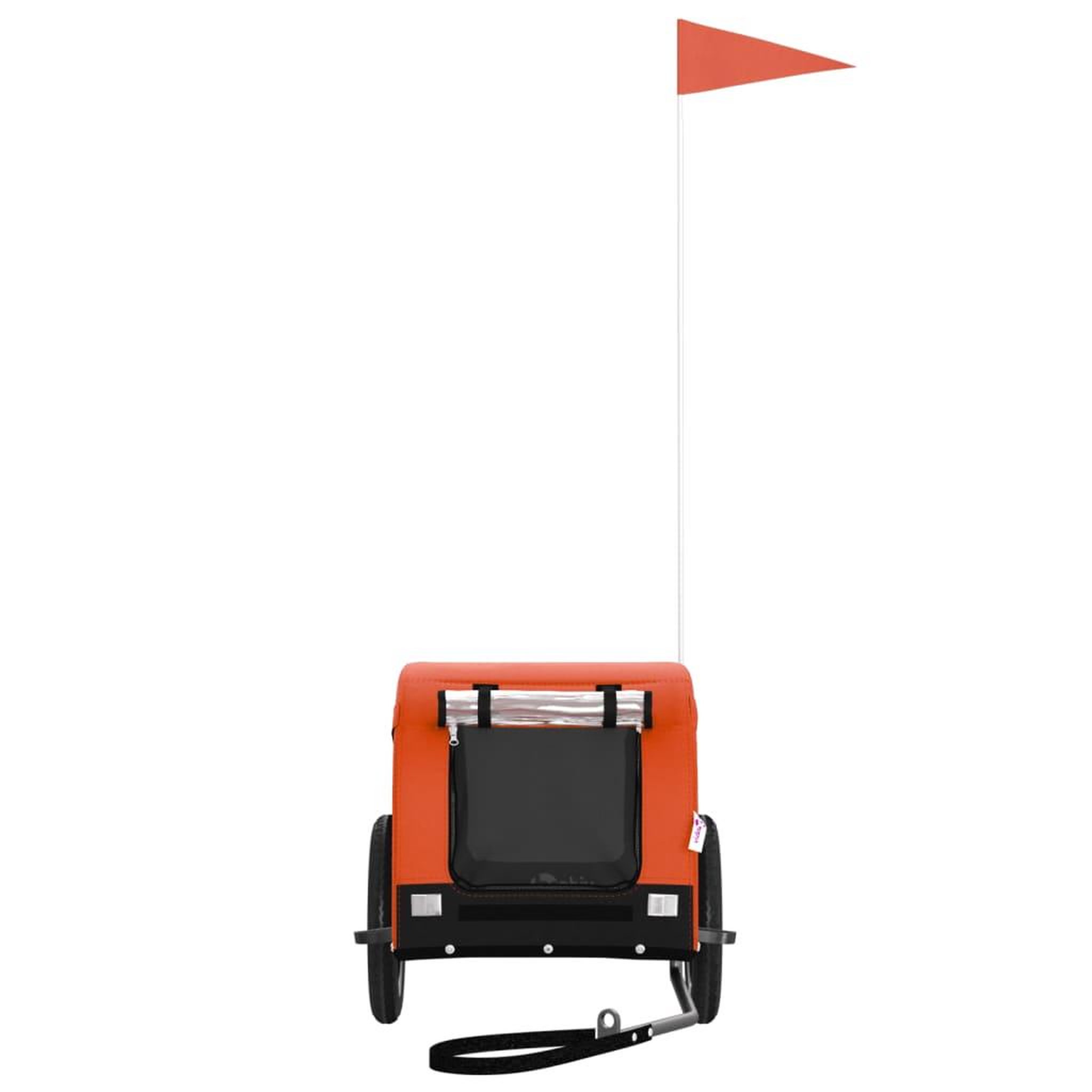 Voir la diapositive 3 : VIDAXL Remorque de velo pour animaux de compagnie orange et noir