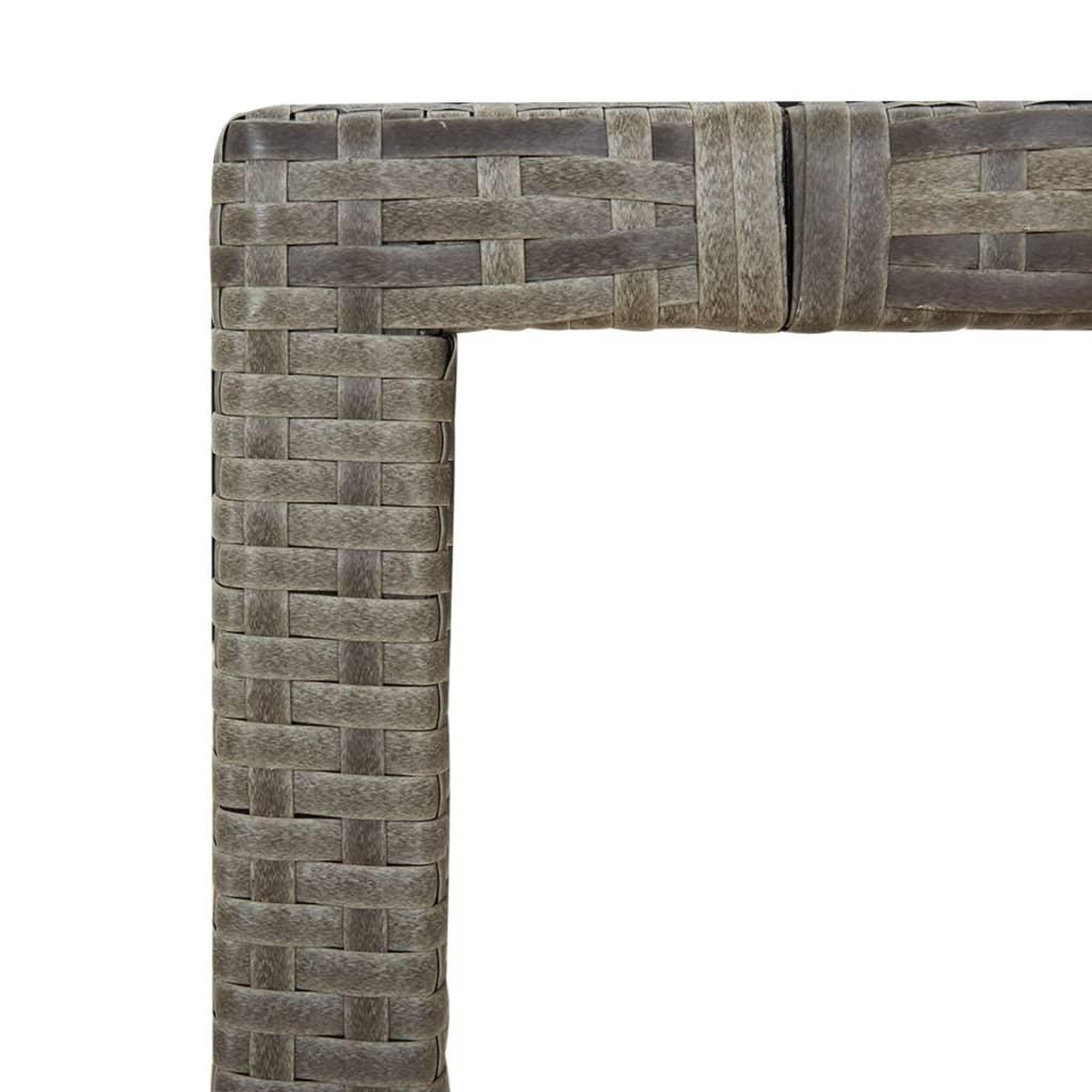 Voir la diapositive 5 : VIDAXL Table de jardin et dessus en bois Gris Resine tressee et acacia