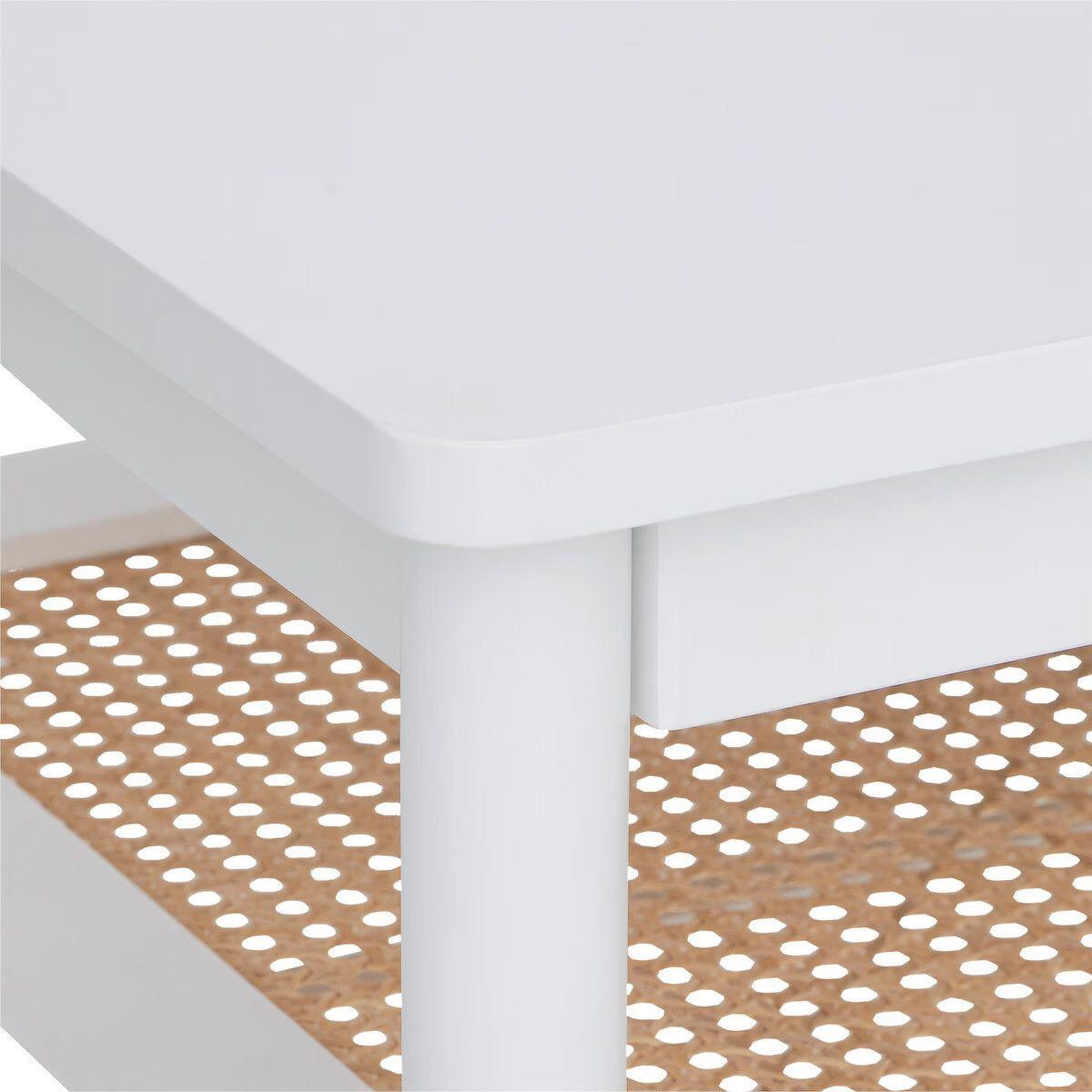 Voir la diapositive 2 : ATMOSPHERA Table basse avec étagère  cabras  109cm blanc