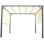 Voir la diapositive 6 : OUTSUNNY Pergola rétractable dim. 3L x 3l x 2,3H m structure acier époxy anticorrosion noir toile polyester haute densité crème